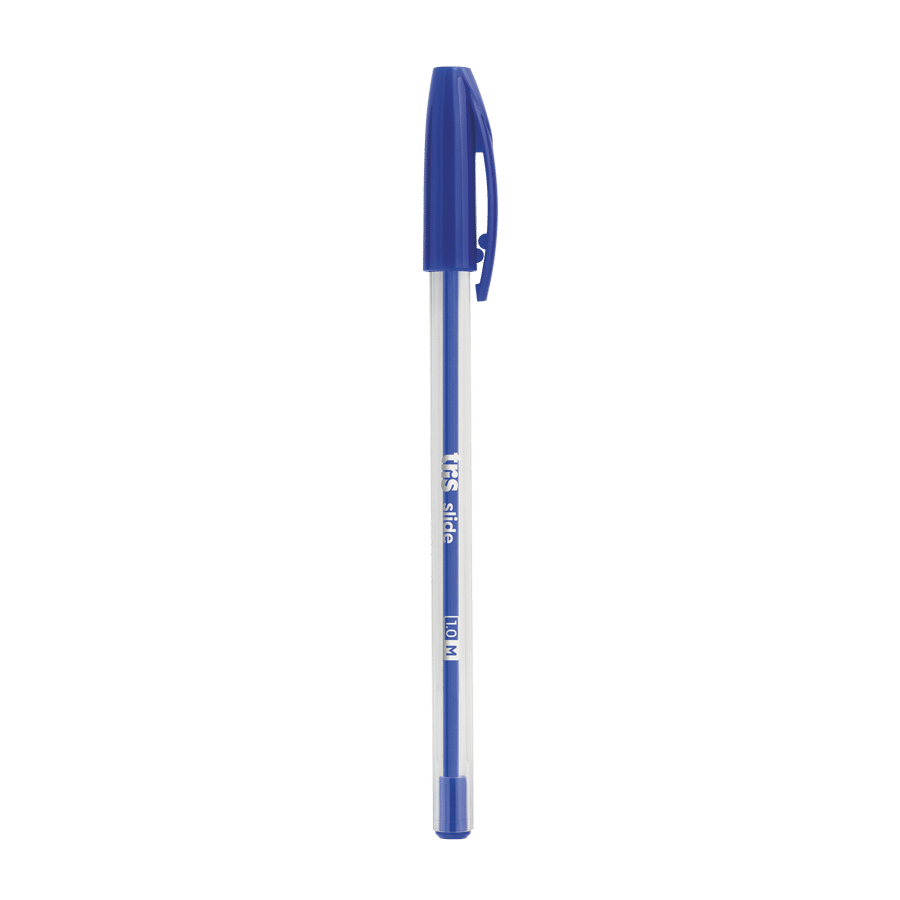 Caneta Esferográfica Slide - Azul - 1.0mm - CX C/24 UN - Tris - Image 2