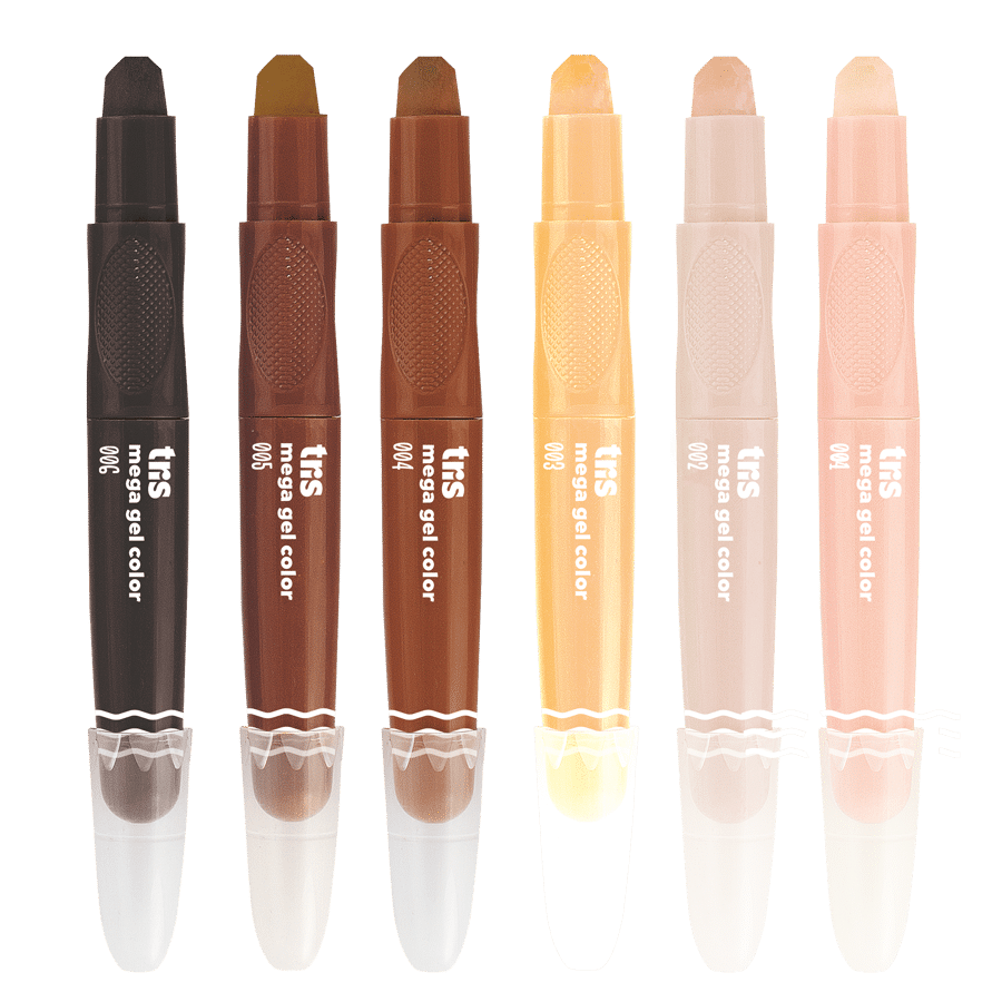 Giz Retrátil Mega Gel Color - Tons de Pele - 6 Cores - Tris - Image 2