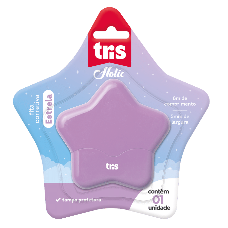 Fita Corretiva Estrela Holic Dreamy - 8Mx5Mm - Cart C/1 Un - Tris