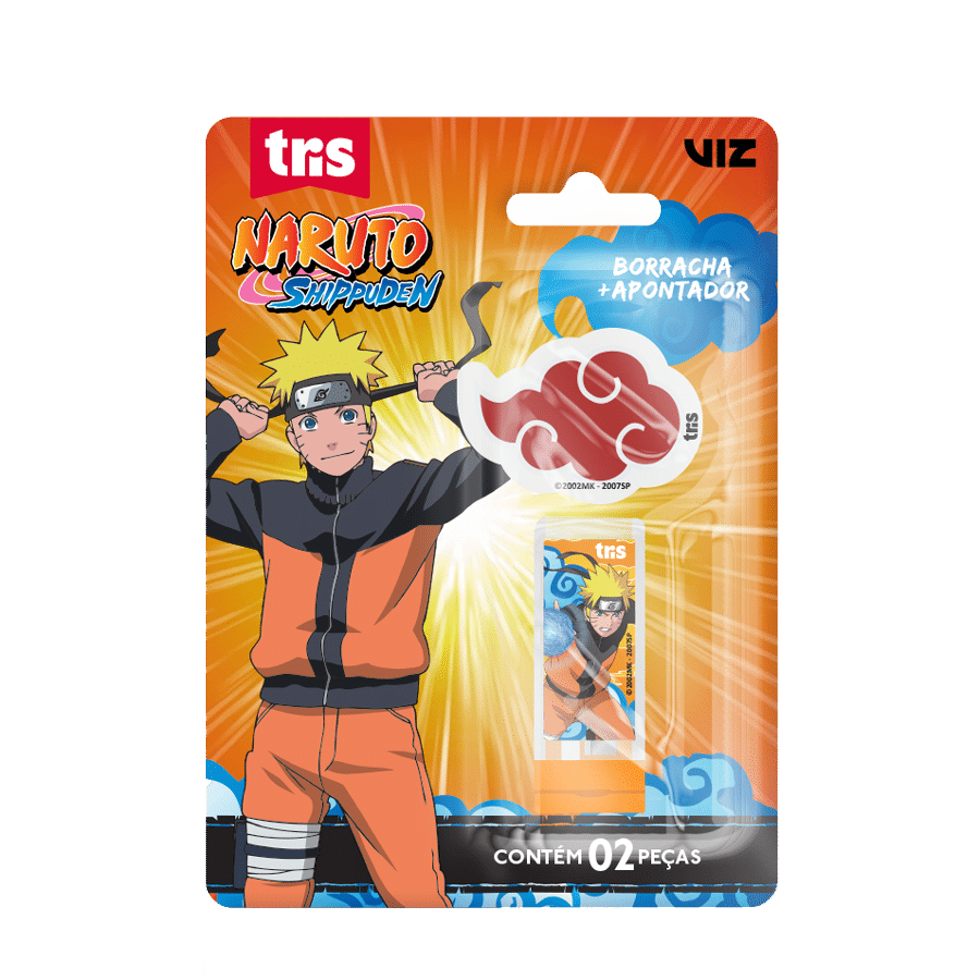 Kit Apontador Com Depósito + Borracha - Cart C/2 UN - Naruto - Image 2