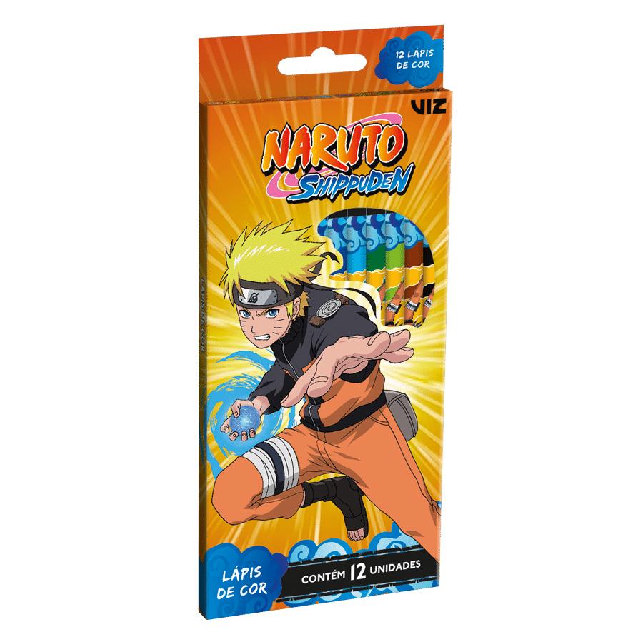 Lápis De Cor - 12 Cores - Naruto