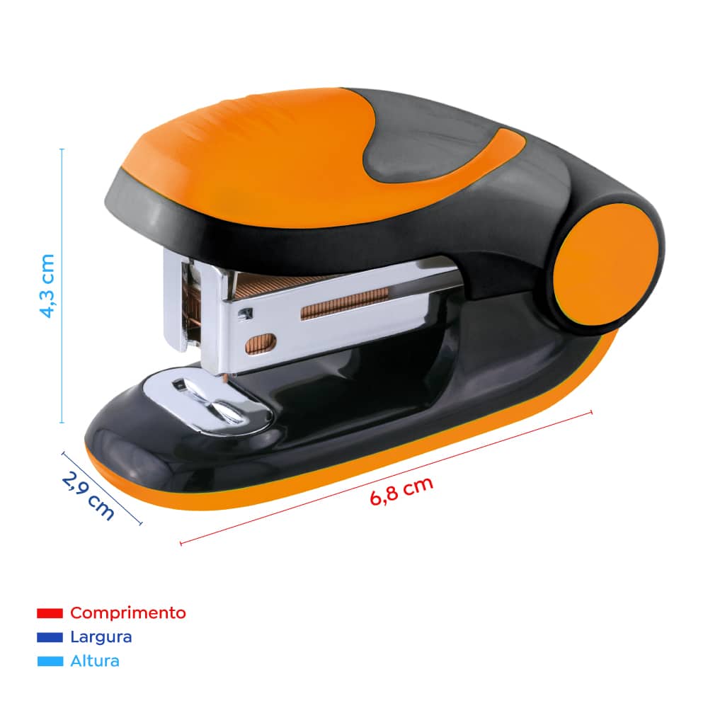 Grampeador Mini Holic Pop T317 - 26/6 - 20 Folhas - Plástico - C/Grampos - Cart C/2 UN - Tris - Image 3