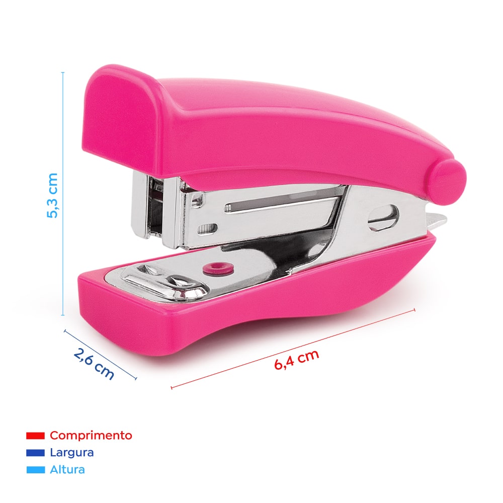 Grampeador Mini Holic Pop T319 - 26/6 - 15 Folhas - Plástico - Cores Sortidas - CX Display C/12 UN - Tris - Image 4
