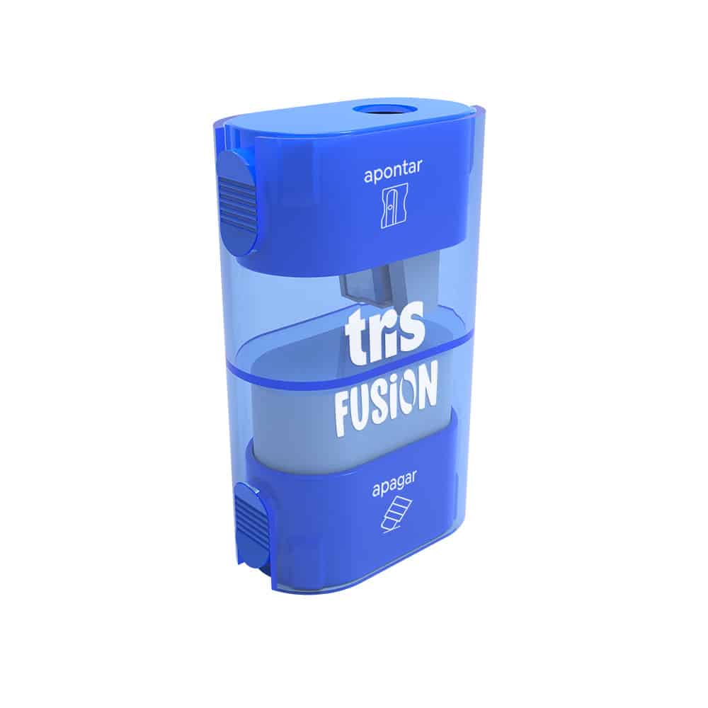 Apontador Com Depósito Com Borracha Tris Fusion - Cores Sortidas - Display C/16UN - Image 3