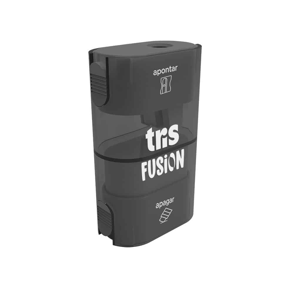 Apontador Com Depósito Com Borracha Tris Fusion - Cores Sortidas - Display C/16UN - Image 2