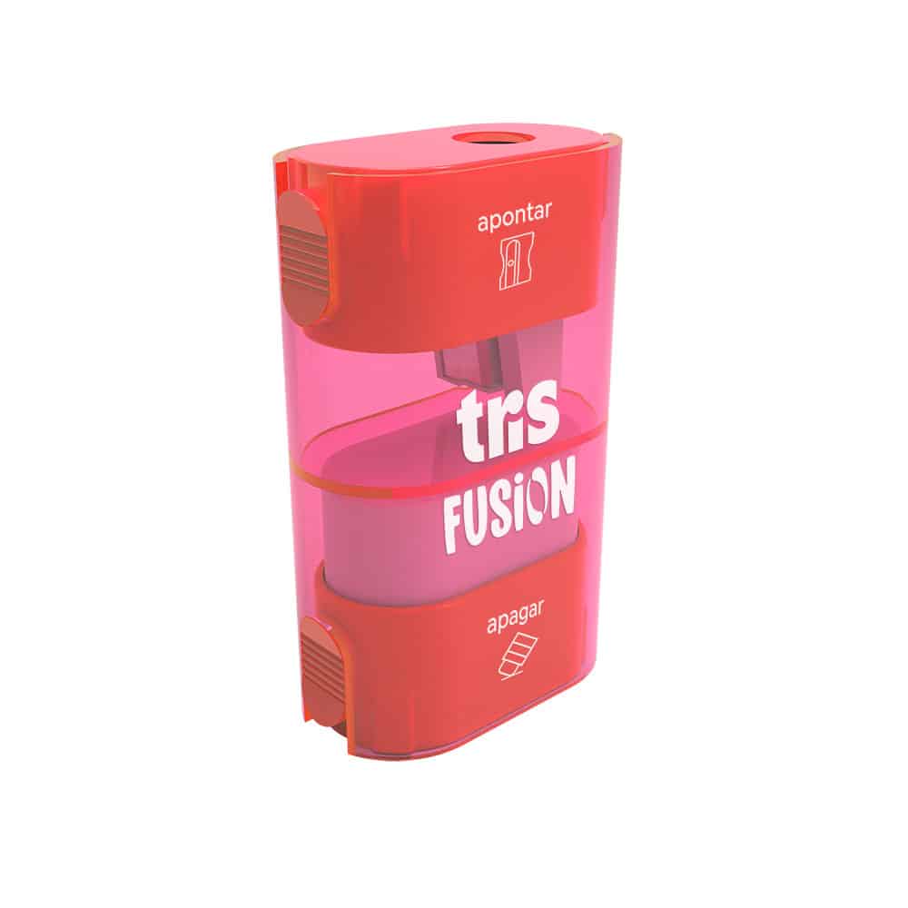 Apontador Com Depósito Com Borracha Tris Fusion - Cores Sortidas - Display C/16UN - Image 4