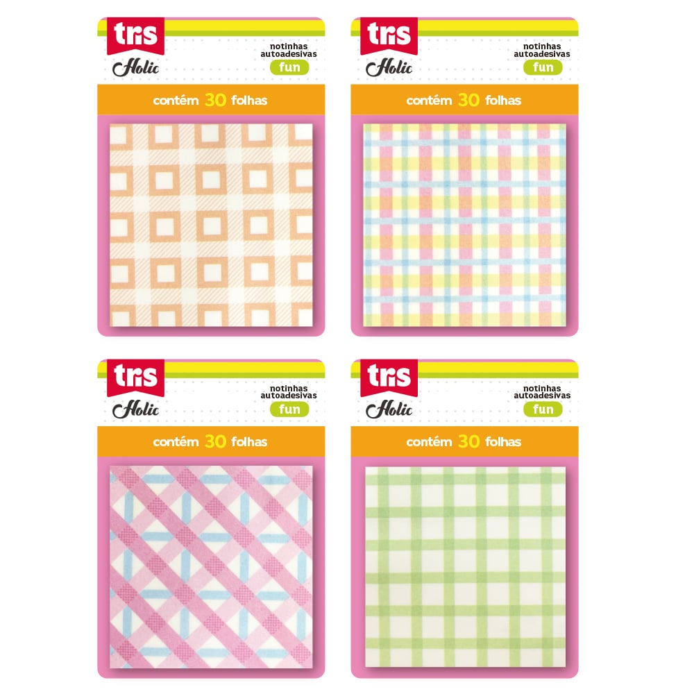 Notas Autoadesivas Fun - Tris Holic Pop - 73x73mm - Display C/ 40 UN - Image 2