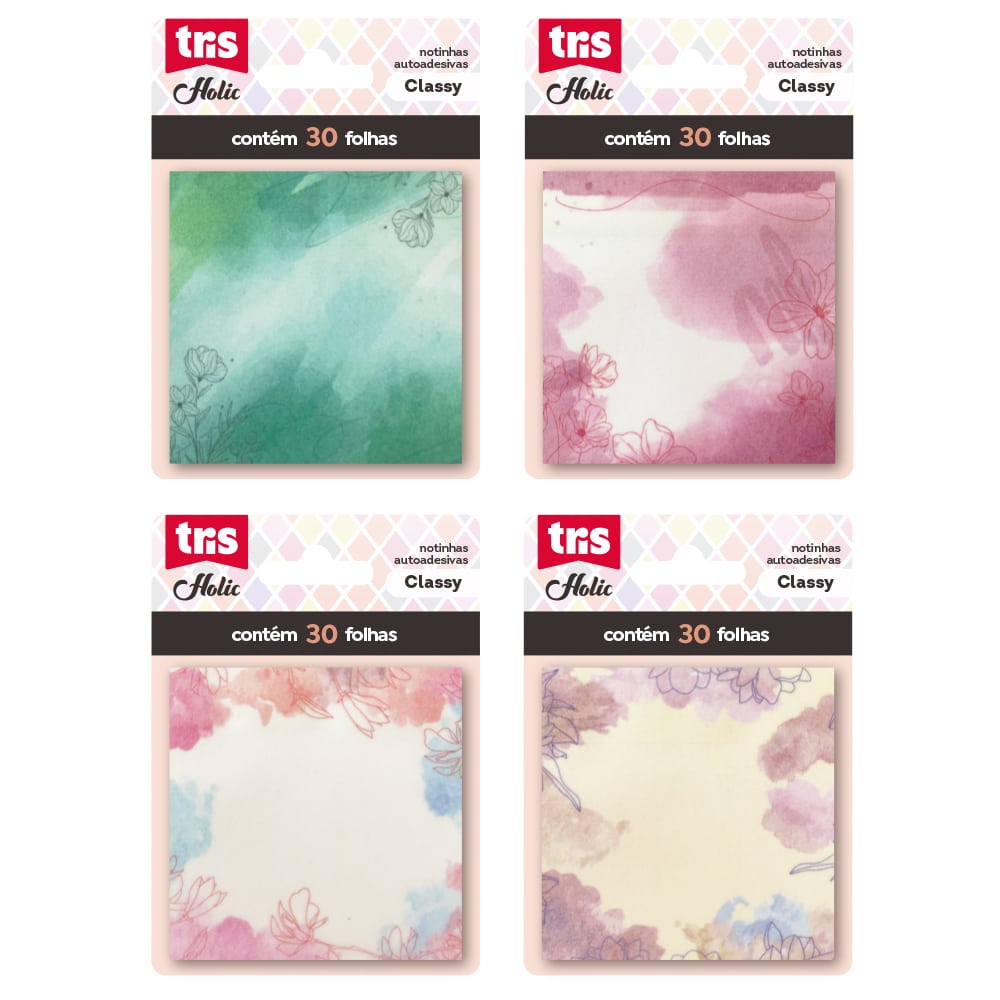 Notas Autoadesivas Classy - Tris Holic Fancy - 73x73mm - Display C/ 40 UN - Image 2